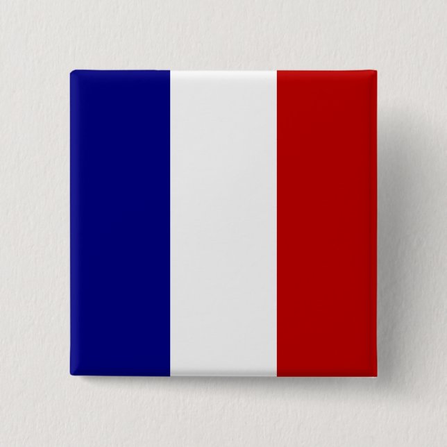 Völlig französische Flagge Button (Vorderseite)