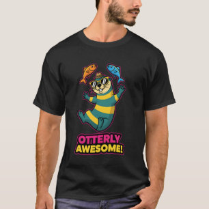 Völlig großartiges süßes Seeotter- und Fischdesign T-Shirt