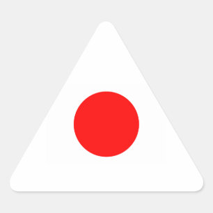 Völlig Japanische Flagge Dreieckiger Aufkleber