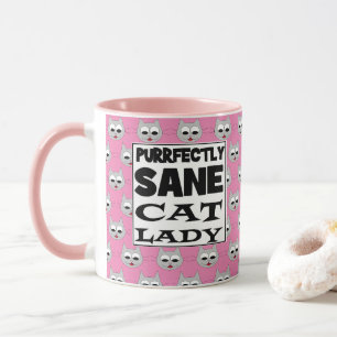 VÖLLIG NORMALE KATZENLADY Humorvoll Rosa Tasse