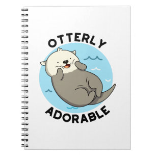 Völlig reizender lustiger schwimmender Otter-Wortw Notizblock