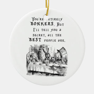völlig verrückt A4 Keramik Ornament