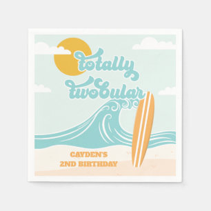 Völlig verrückt! Surf Beach 2. Geburtstag Serviette
