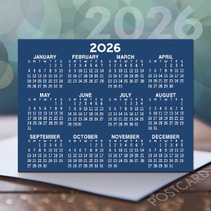 Volljährig anzeigen Kalender - horizontal schwarz Postkarte