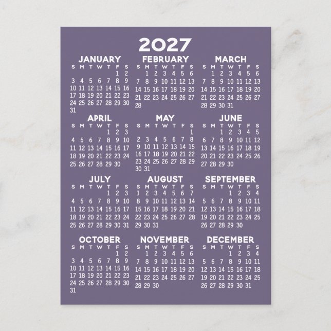 Volljähriger Ansichtskalender - Basishöchstbetrag Postkarte (Vorderseite)