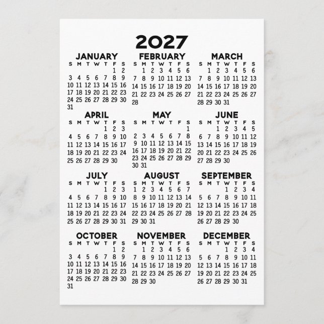 Volljähriger Ansichtskalender - Basiskarte Programm (Vorderseite)