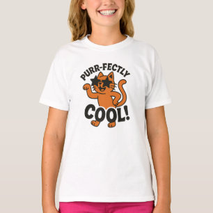 Vollkommen coole orange Katze Grafik T-Shirt