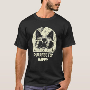 Vollkommen glückliche Katze   Freunde Kätzchen Kum T-Shirt