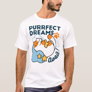 Vollkommene Träume warten – süße schlafende Katze T-Shirt