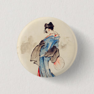 Volllanges Portrait von Katsushika Hokusai Button