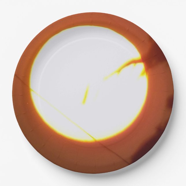 Vollmond 9" Runde Pappteller (Vorderseite)