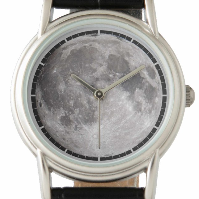 Vollmond Astronomie-Bildschau Armbanduhr (Von Creator hochgeladen)