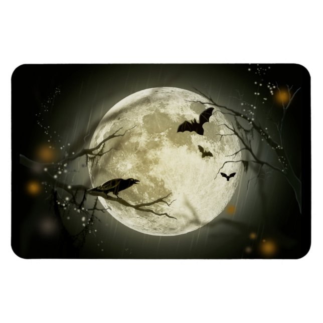 Vollmond auf Halloween Magnet (Horizontal)