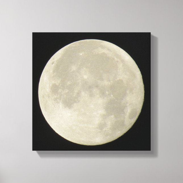 Vollmond auf Leinwand Foto (Vorderseite)