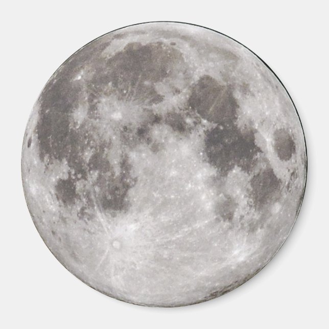 Vollmond auf schwarzem Himmel Magnet (Vorne)