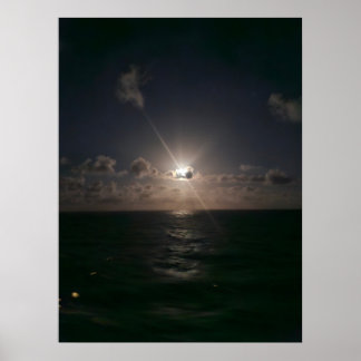 Vollmond auf See Poster