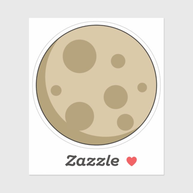 Vollmond Aufkleber (Blatt)