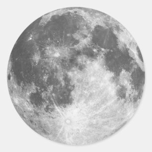 Vollmond-Aufkleber Runder Aufkleber