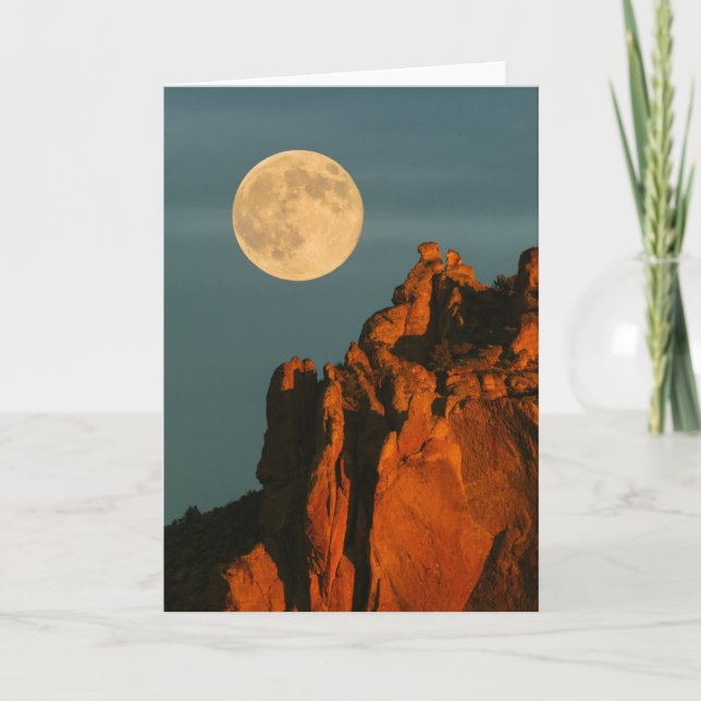 Vollmond | Basalt Cliffs Smith Rock Staat Park Karte (Vorderseite)