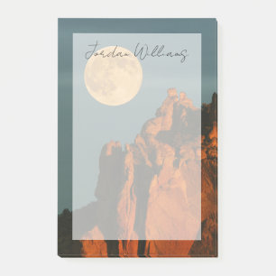 Vollmond   Basaltklippen Smith Rock State Park Post-it Klebezettel
