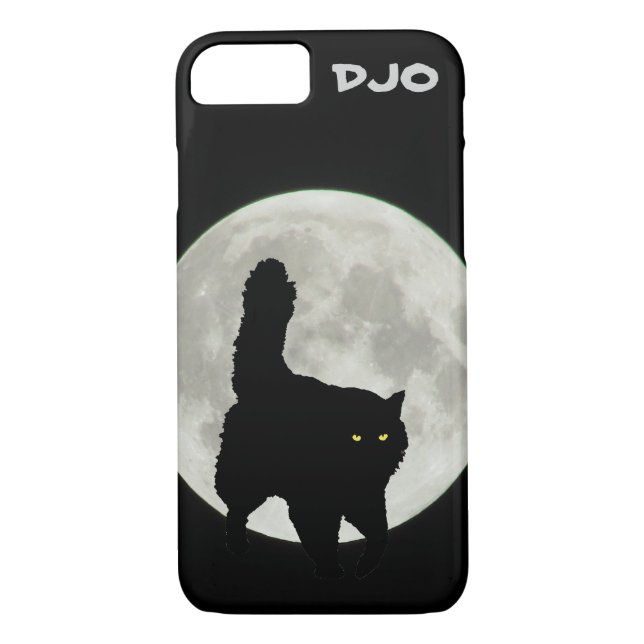Vollmond Black Cat Stalking Case-Mate iPhone Hülle (Rückseite)