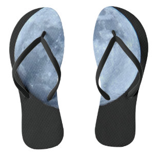 Vollmond blau und schwarz flip flops