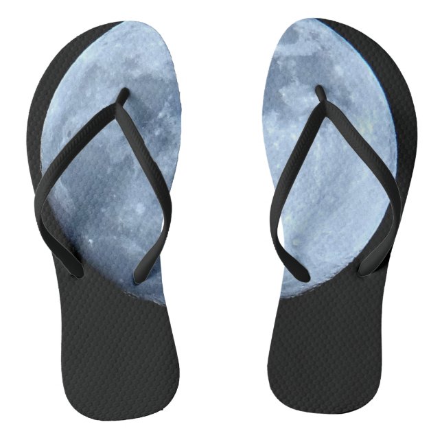 Vollmond blau und schwarz flip flops (Fußbett)