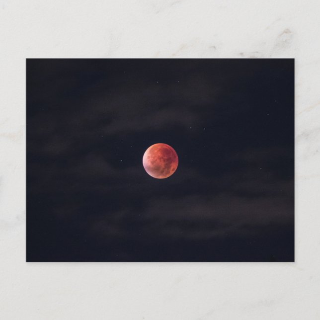 Vollmond, Blutmond Postkarte (Vorderseite)