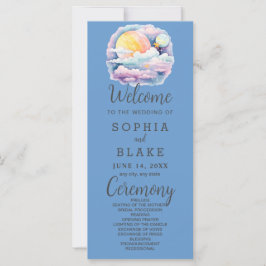 Vollmond Celestial Stars Blue Wedding Program