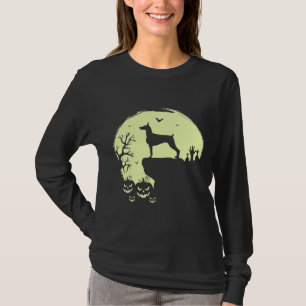 Vollmond Doberman Halloween Hund für Menschen Frau T-Shirt