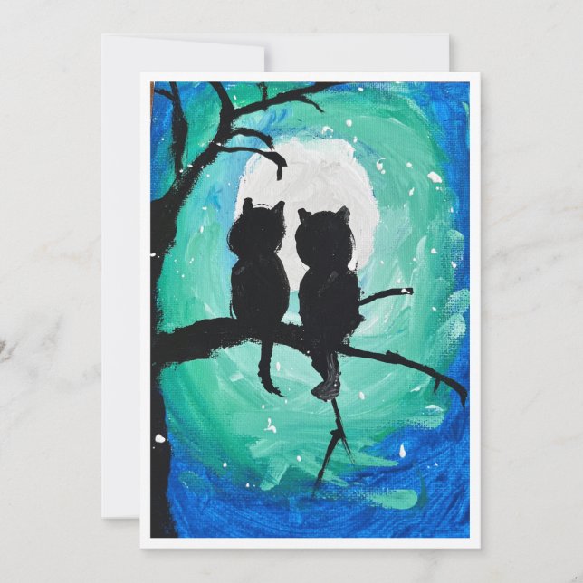 Vollmond Feiertagskarte (Vorderseite)