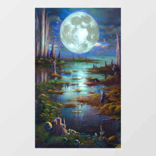Vollmond Fensterklammer Fensteraufkleber