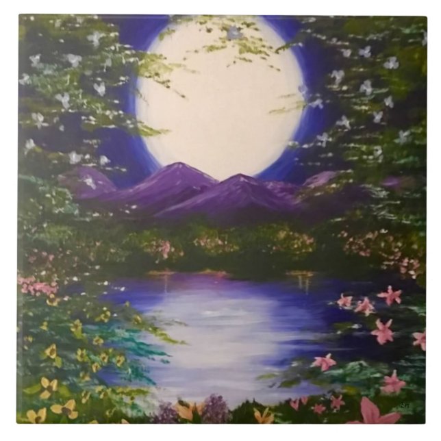 Vollmond Fliese (Vorderseite)