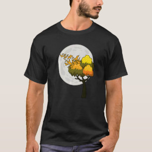 Vollmond-Flock Vogelbaum Outdoor Wildlife Nat T-Shirt