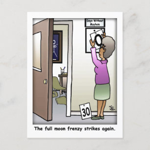 Vollmond Frenzy Funny Postcard Postkarte