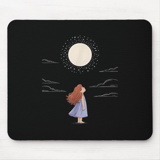 Vollmond-Gefühle gestalten Astrologie Zodiac Space Mousepad (Vorne)