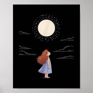 Vollmond-Gefühle gestalten Astrologie Zodiac Space Poster