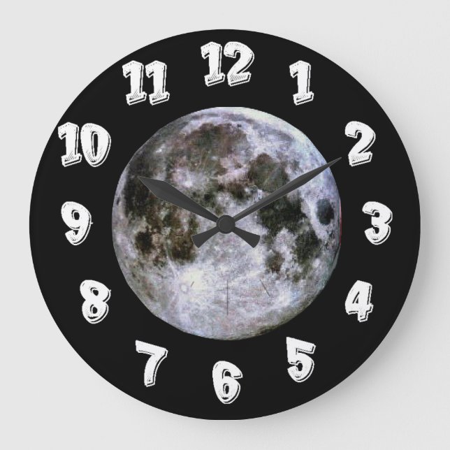 Vollmond Große Wanduhr (Vorderseite)