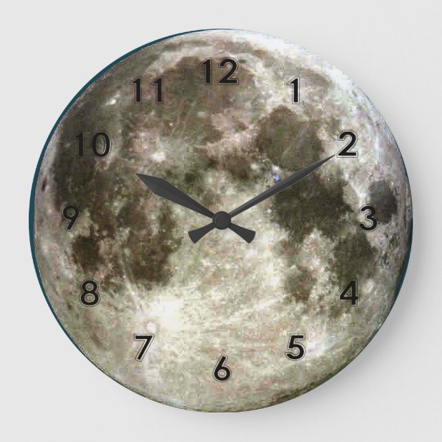 Vollmond Große Wanduhr (Vorderseite)