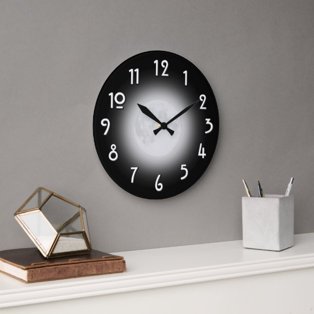Vollmond Große Wanduhr (Büro)