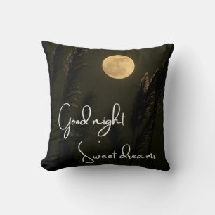  Vollmond Gute Nacht Sweet Dreams Black Throw Pi Kissen