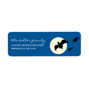 Vollmond Halloween-Adresseetikett