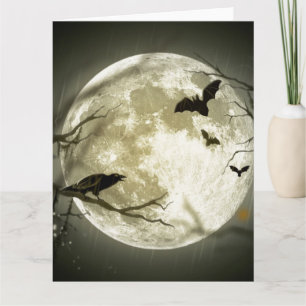 Vollmond Halloween Karte