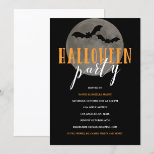 Vollmond Halloween-Party-Einladung Einladung