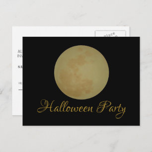 Vollmond, Halloween-Party-Einladung Einladungspostkarte