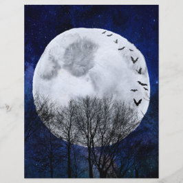 Vollmond Halloween Scrapbook Paper