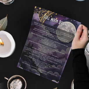 Vollmond-Heidenritual- und Gebetbuch der Schatten Poster