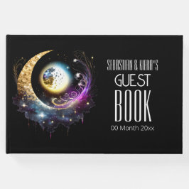 Vollmond Himmelsschwarze Magenta Sternennacht Gästebuch