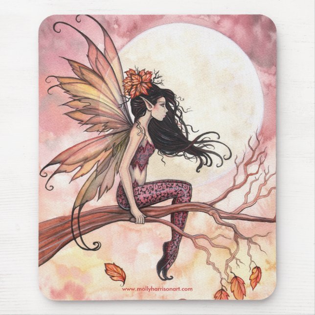 Vollmond im Herbst Fairy Mousepad (Vorne)