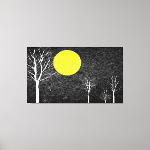 Vollmond in der Nacht   Abstraktes Bild 2 Leinwanddruck
